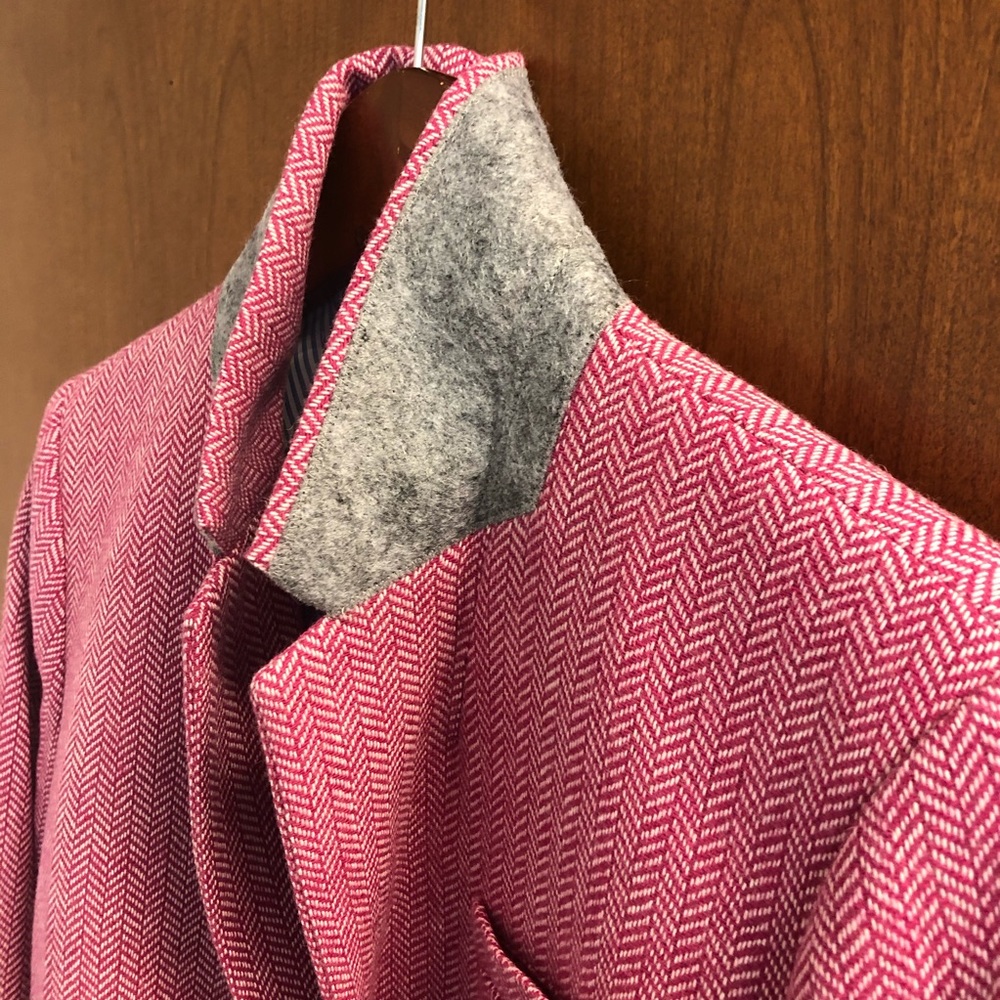 J. Crew Patterned Schoolboy blazer in Pink NWOT